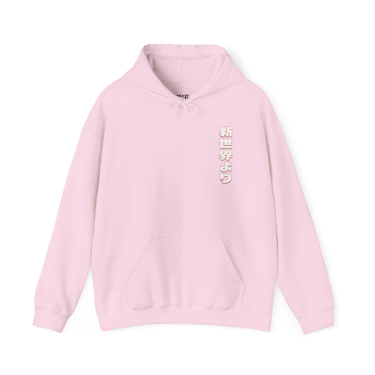 japanese-anime-mens-graphic-hoodie-training-arc-front-view-closeup-pink