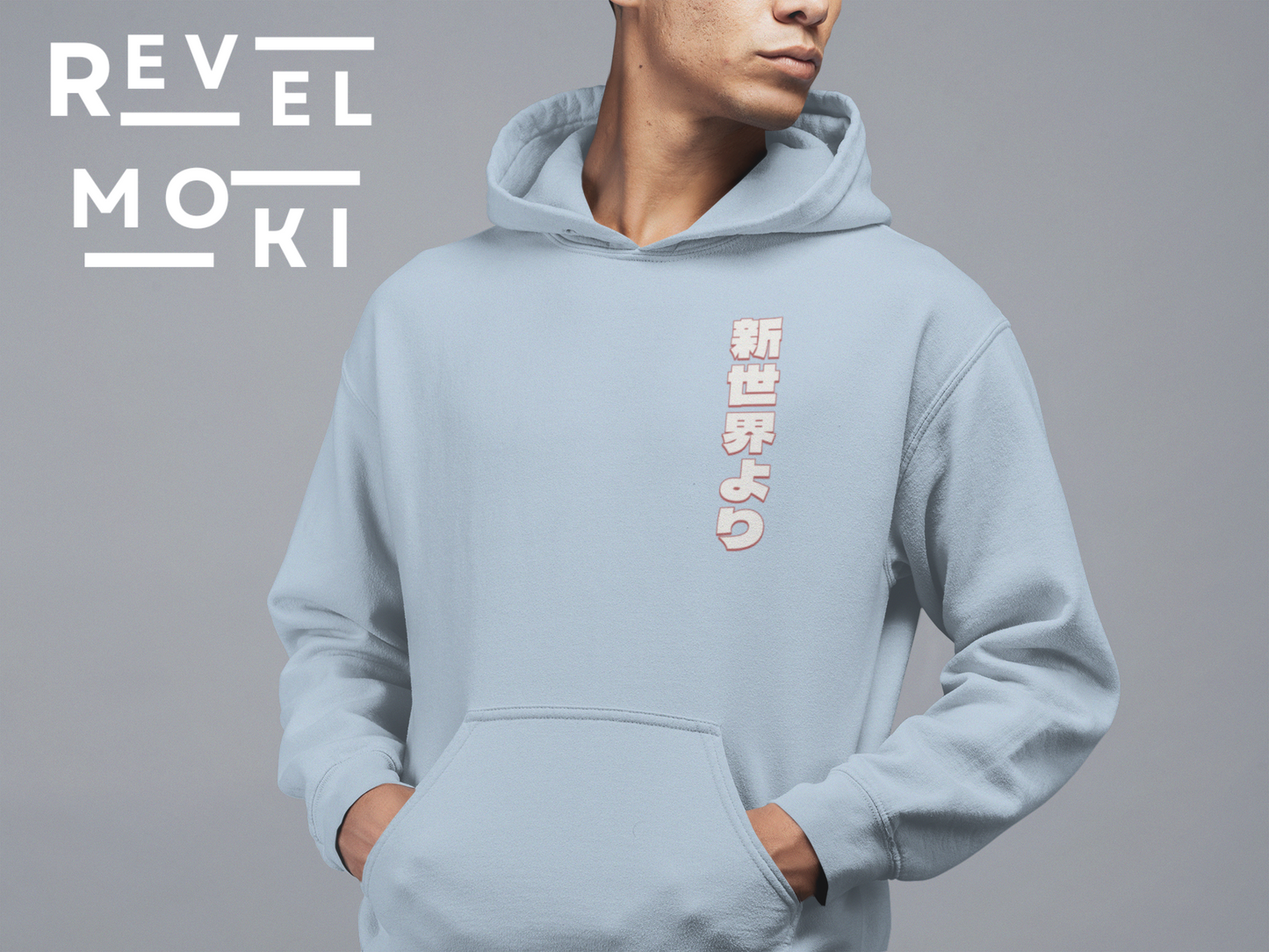japanese-anime-mens-graphic-hoodie-training-arc-front-view-light-blue