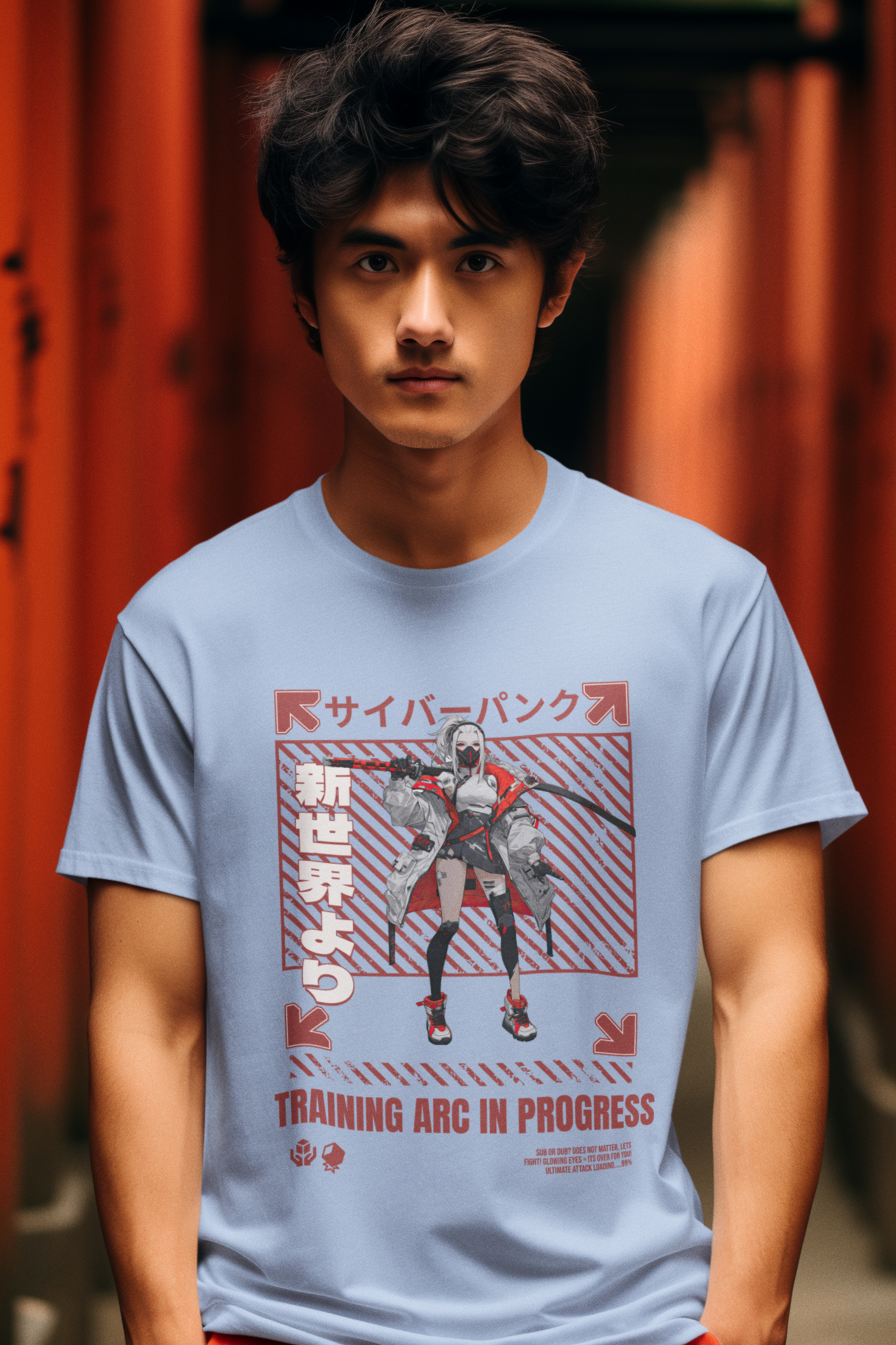 japanese-anime-mens-graphic-tshirt-training-arc-baby-blue