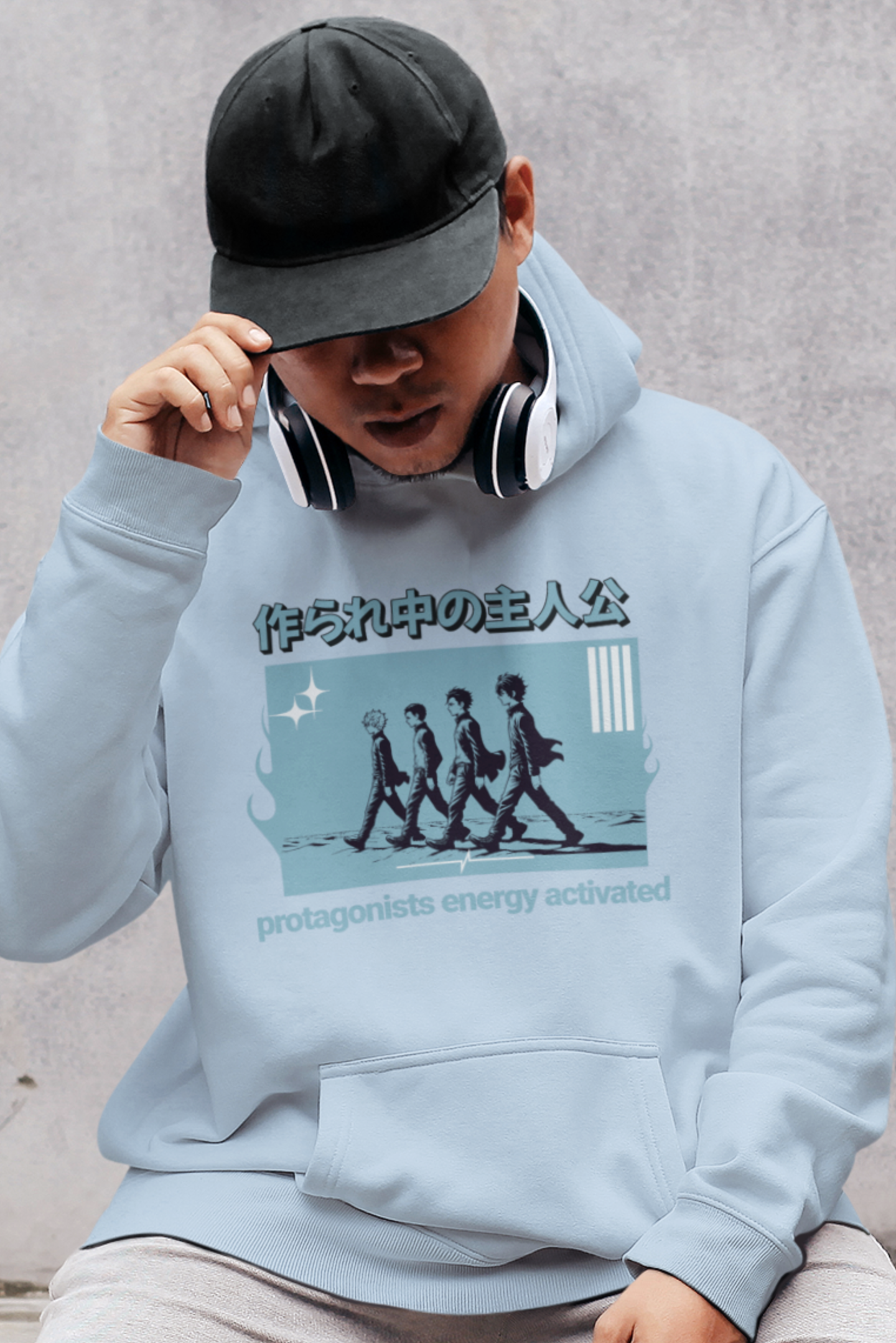 japanese-anime-shonen-men-hoodie-light-blue