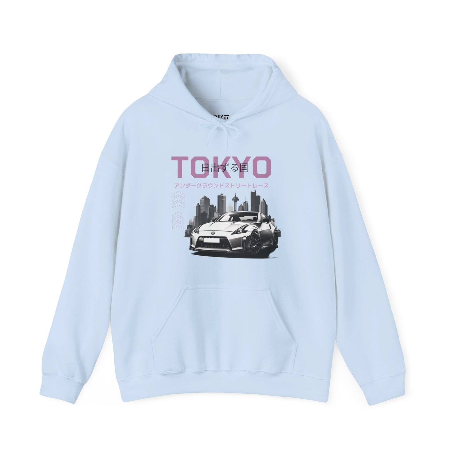 japanese-tokyo-streetcar-graphic-mens-hoodie-closeup-blue
