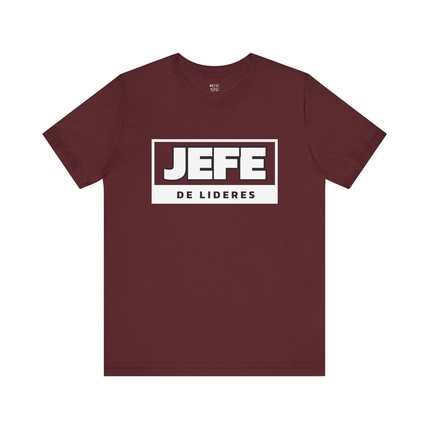 jefe-de-lideres-mens-tshirt-closeup-maroon