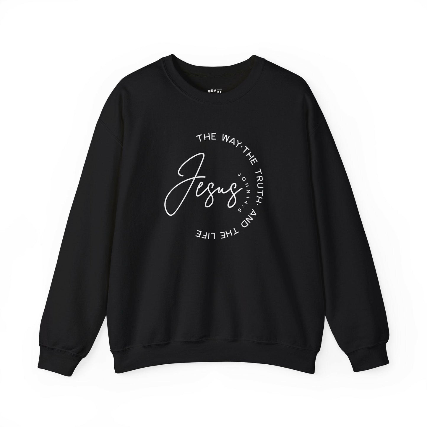 jesus-the-way-the-truth-and-the-life-woman-sweatshirt-closeup-black