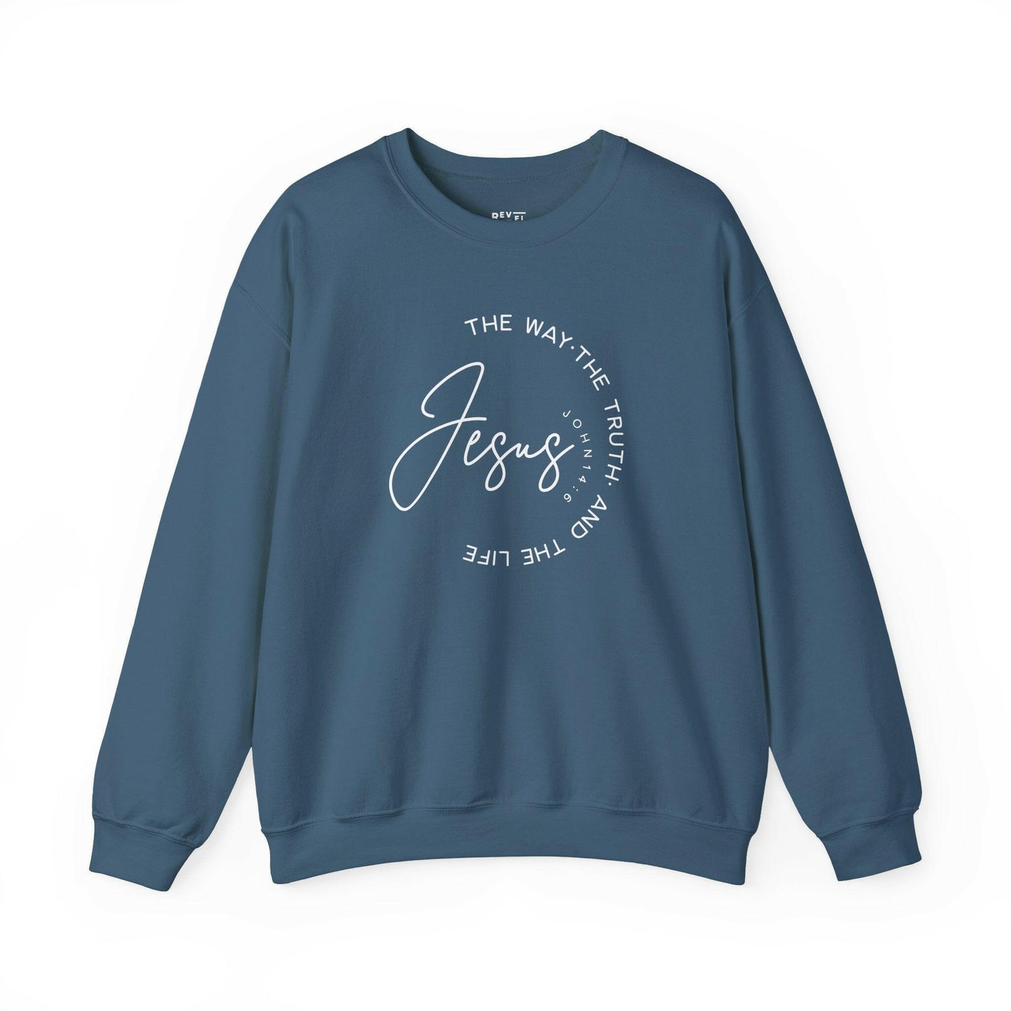 jesus-the-way-the-truth-and-the-life-woman-sweatshirt-closeup-indigo