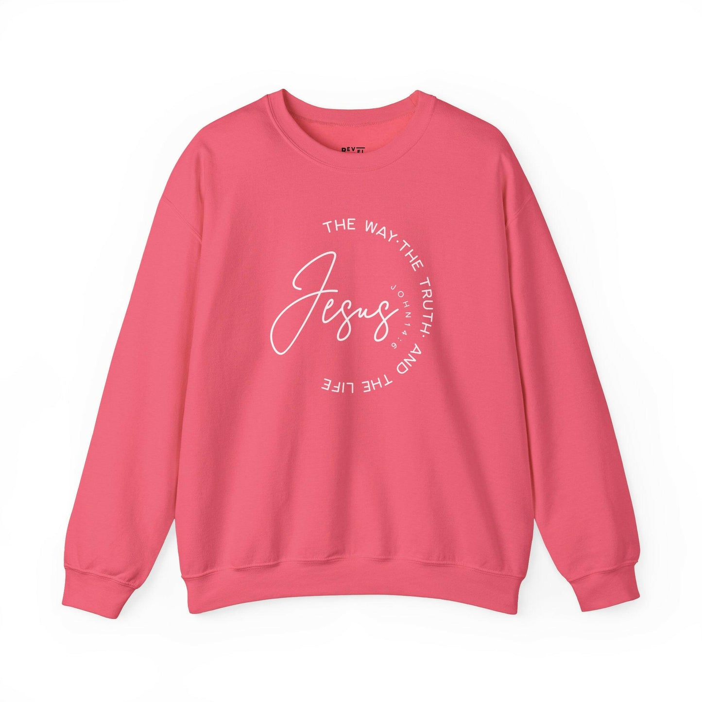 jesus-the-way-the-truth-and-the-life-woman-sweatshirt-closeup-safety-pink