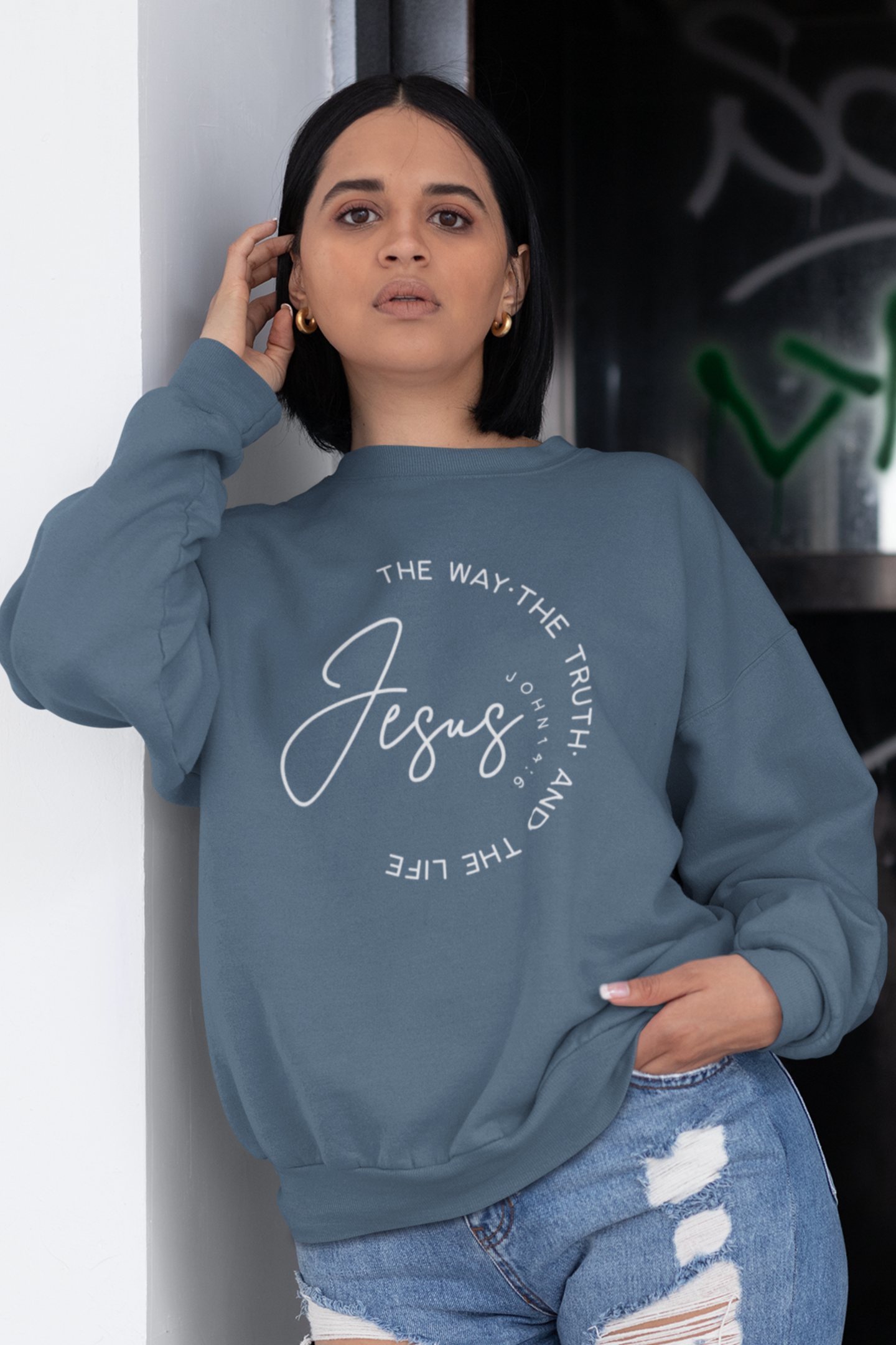 jesus-the-way-the-truth-and-the-life-woman-sweatshirt-indigo