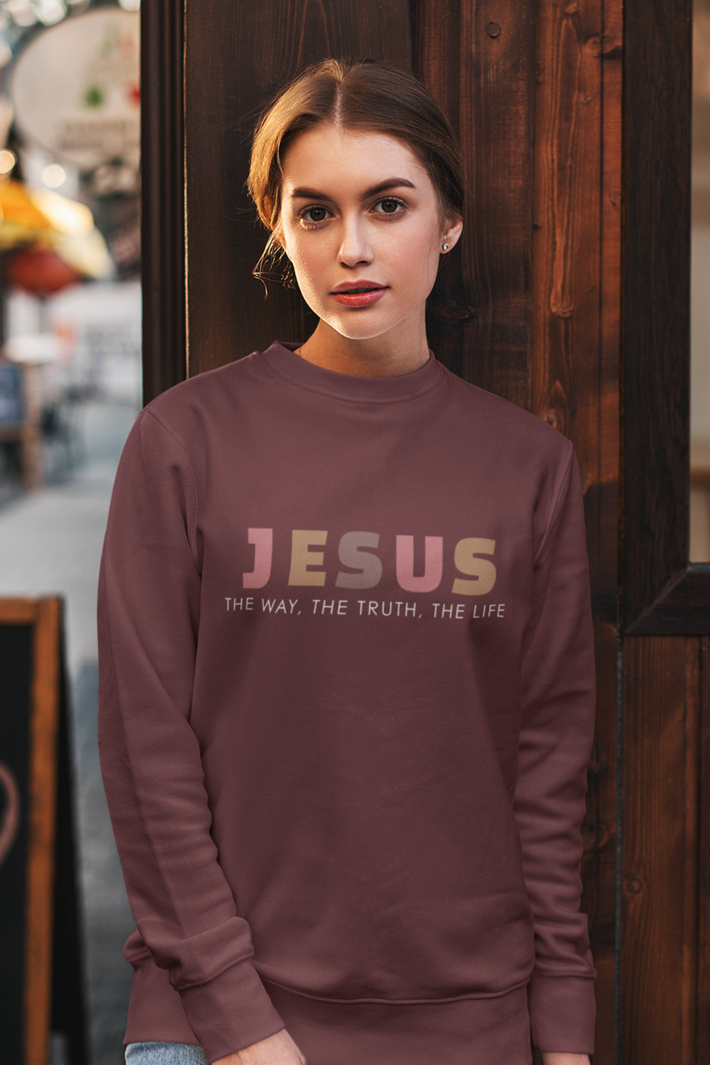 jesus-woman-sweatshirt-maroon