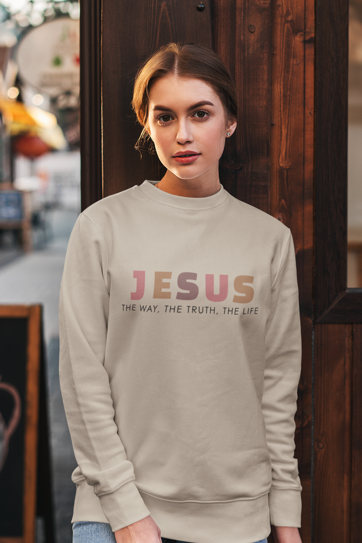 jesus-woman-sweatshirt-sand