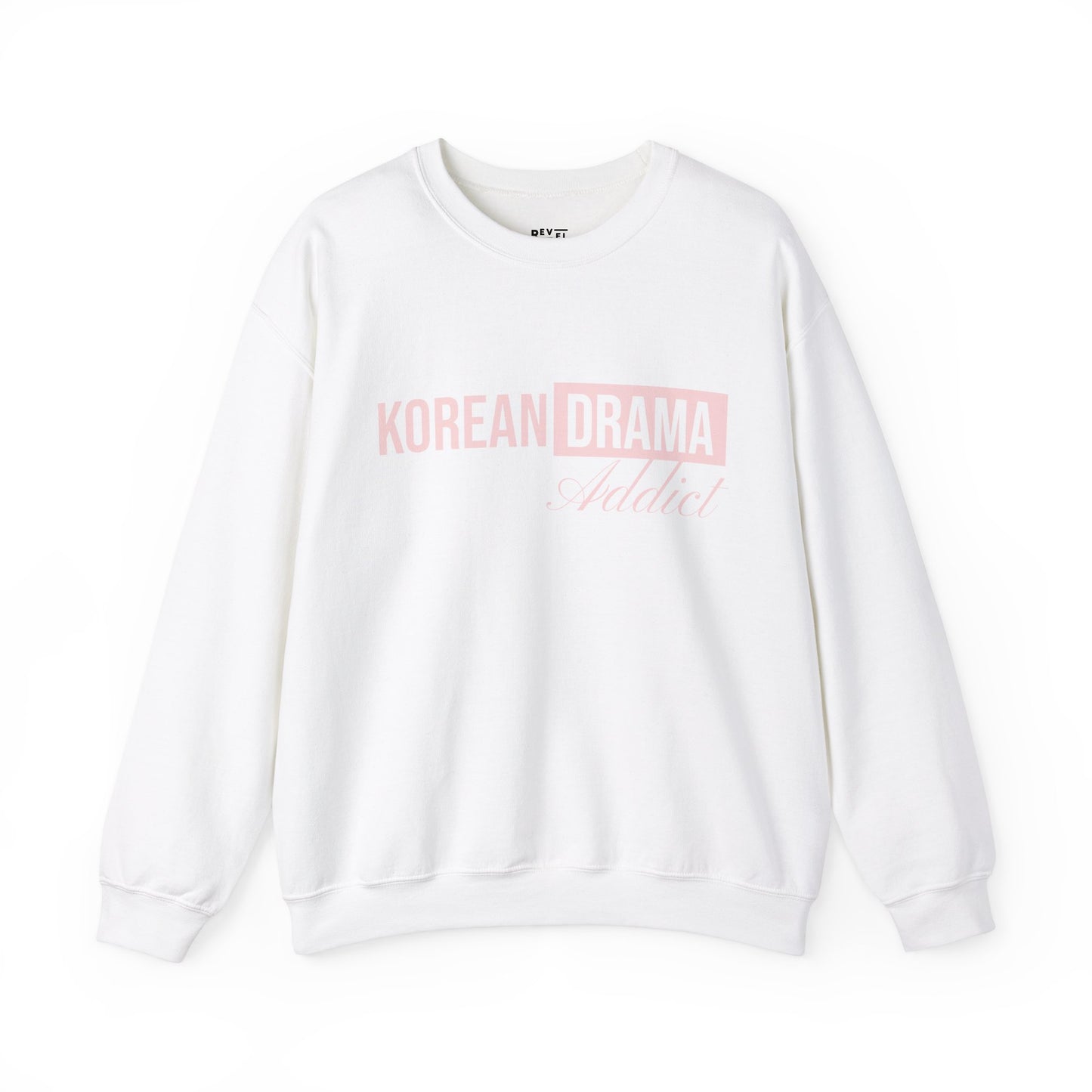 korean-drama-addict-woman-sweatshirt-closeup-white