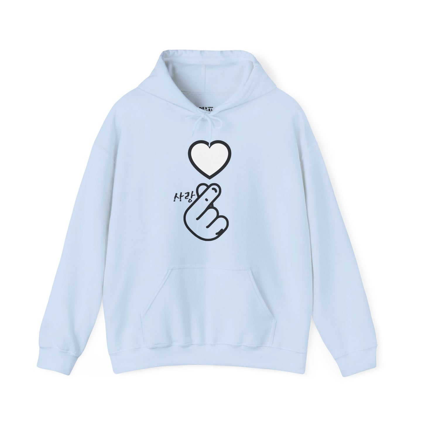 korean-finger-heart-hoodie-closeup-blue
