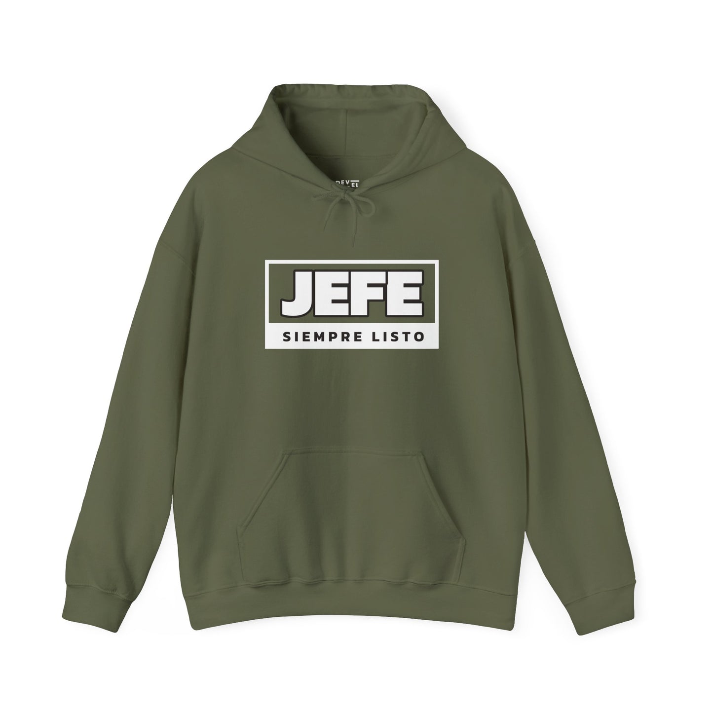 latino-jefe-siempre-listo-boss-always-ready-spanish-mens-hoodie-front-closeup-green