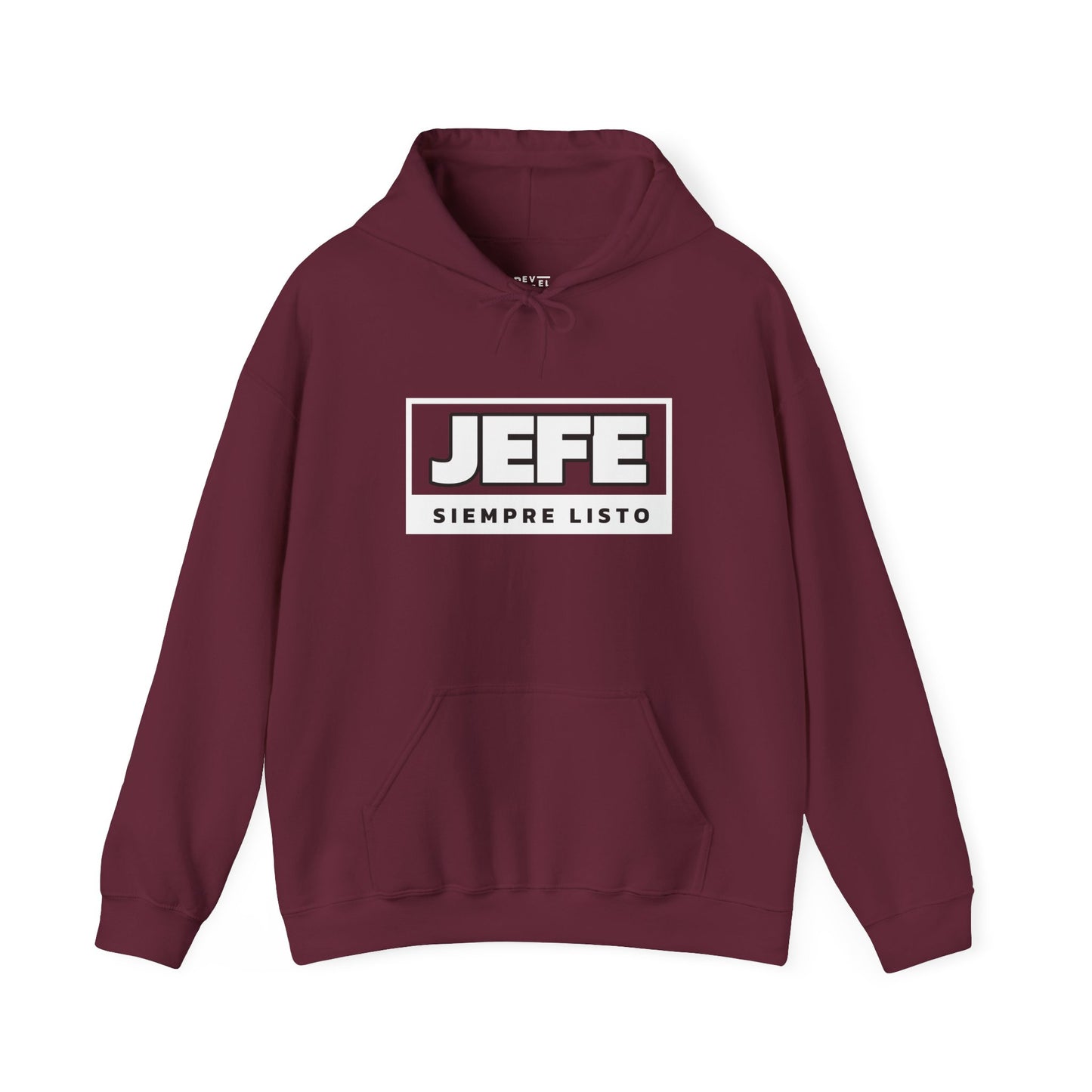 latino-jefe-siempre-listo-boss-always-ready-spanish-mens-hoodie-front-closeup-maroon2