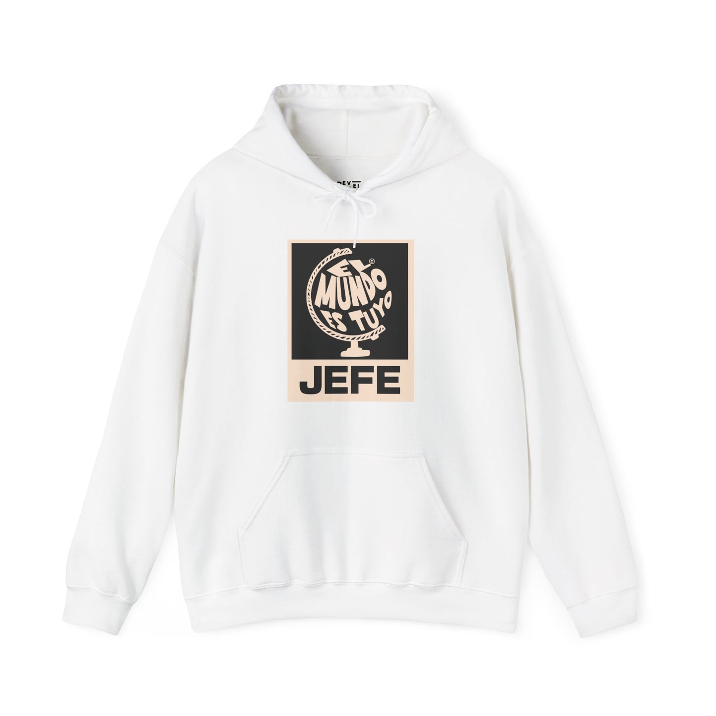 latino-mens-hoodie-el-mundo-es-tuyo-the-world-is-yours-spanish-shirt-closup-white