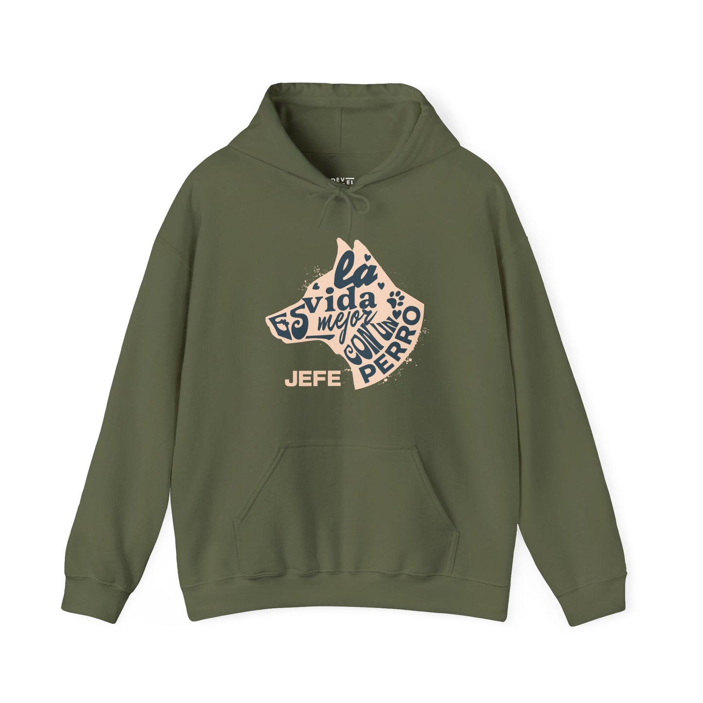 latino-mens-hoodie-life-is-better-with-a-dog-closeup-green