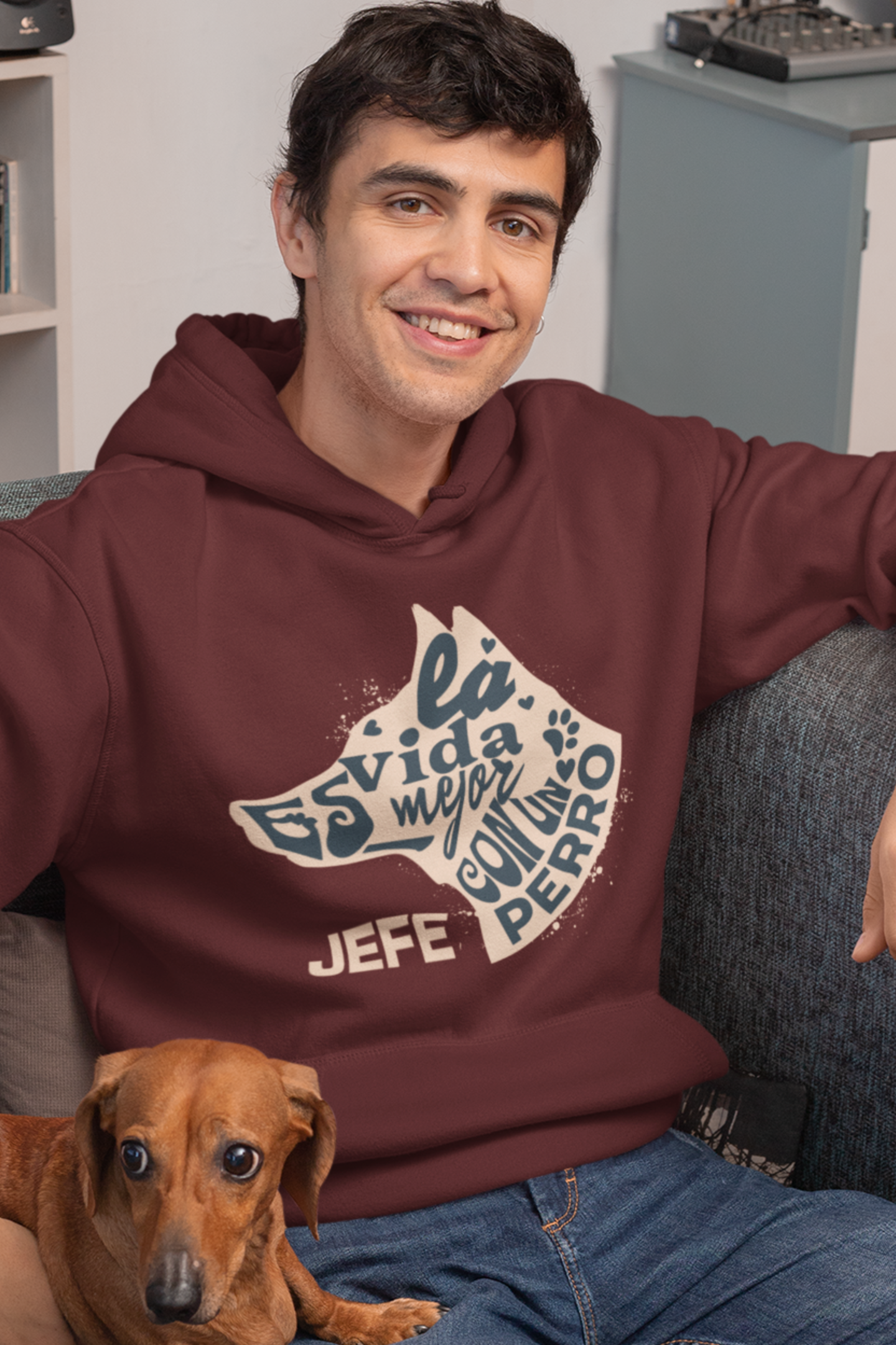 latino-mens-hoodie-life-is-better-with-a-dog-maroon