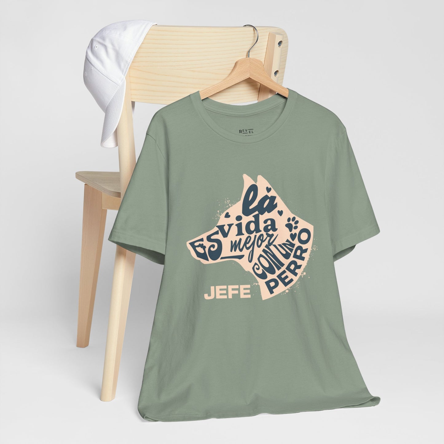 latino-mens-tshirt-life-is-better-with-a-dog-sage-closeup