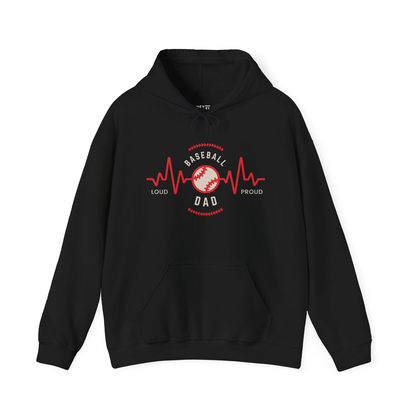 loud-and-proud-baseball-dad-hoodie-closeup-black
