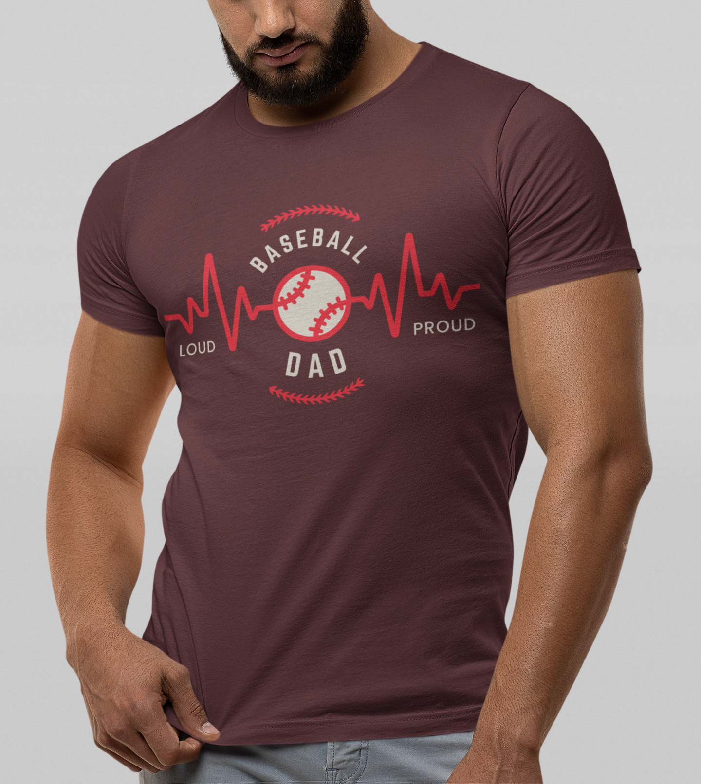 loud-and-proud-baseball-dad-tshirt-maroon