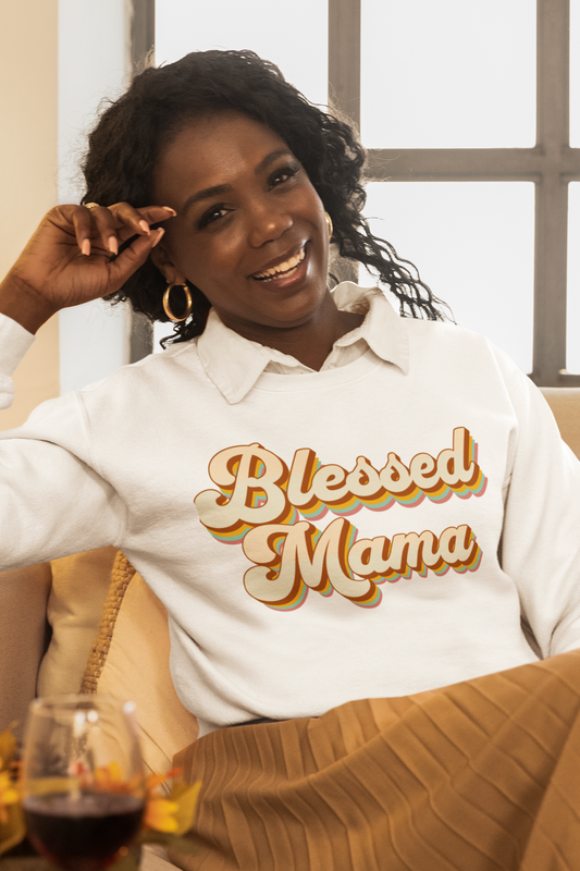 mom-wearing-blessed-mama-sweatshirt-white