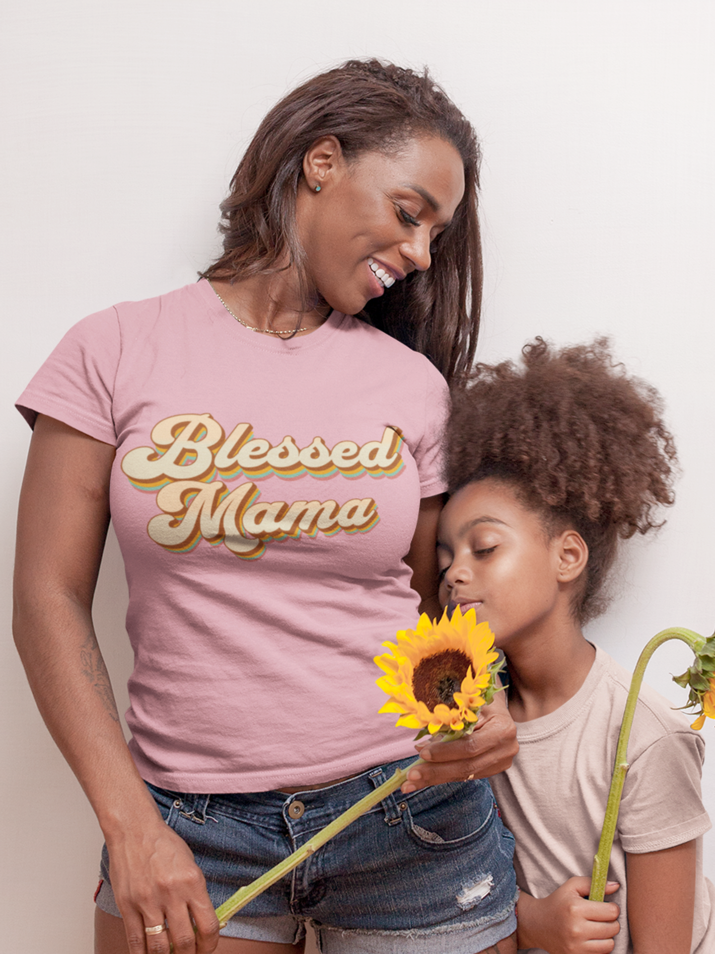 mom-wearing-blessed-mama-tee-light-pink
