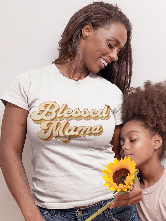 mom-wearing-blessed-mama-tee-white
