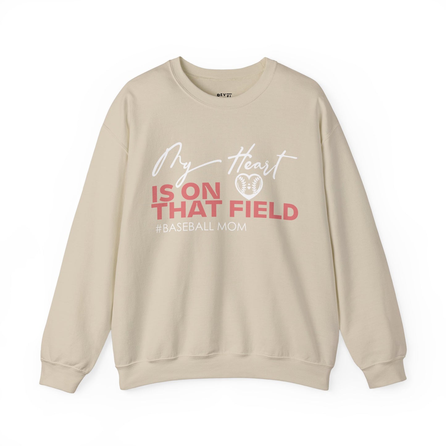 my-heart-is-on-that-field-baseball-mom-sweatshirt-closeup-sand