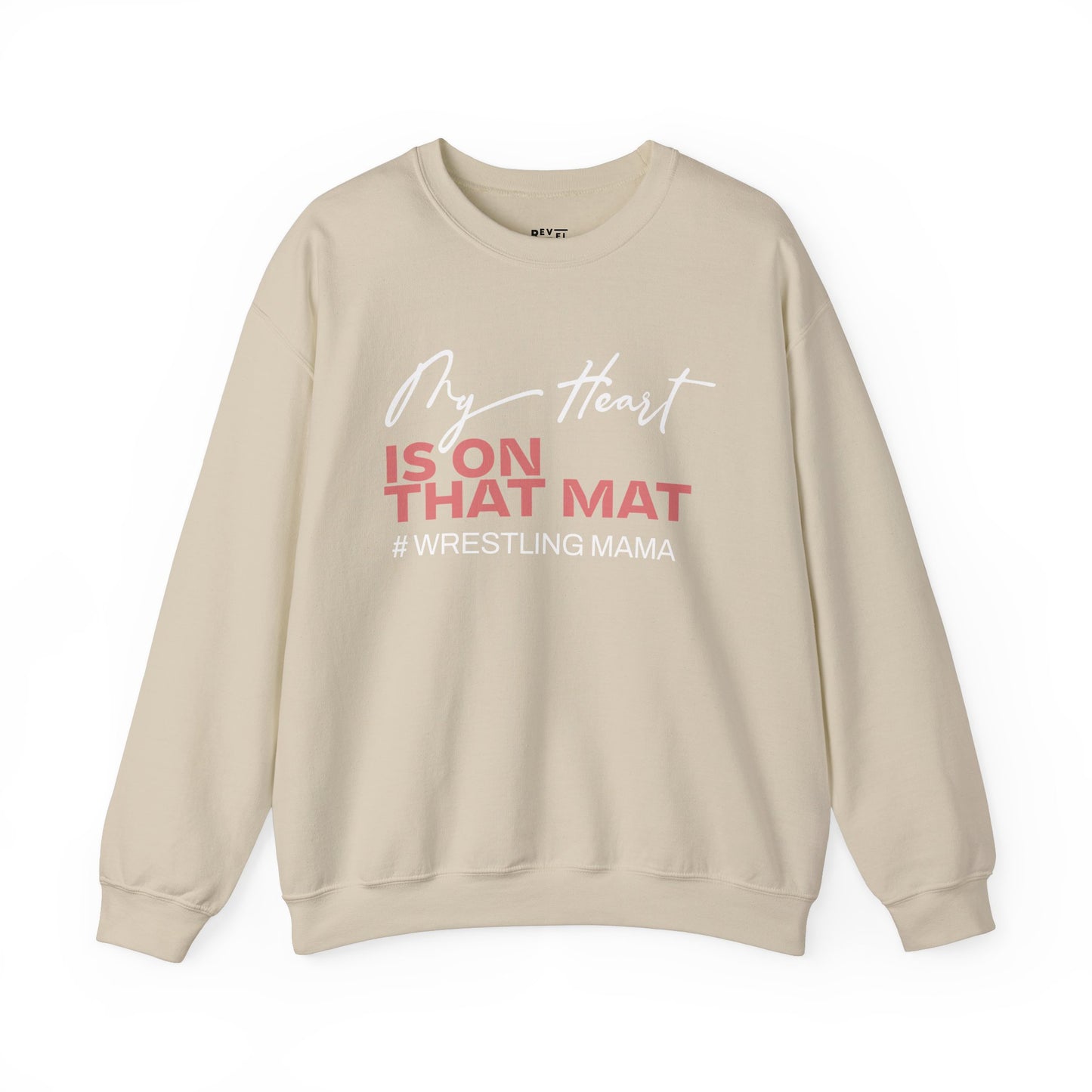 my-heart-is-on-that-mat-wrestling-mom-sweatshirt-closeup-sand