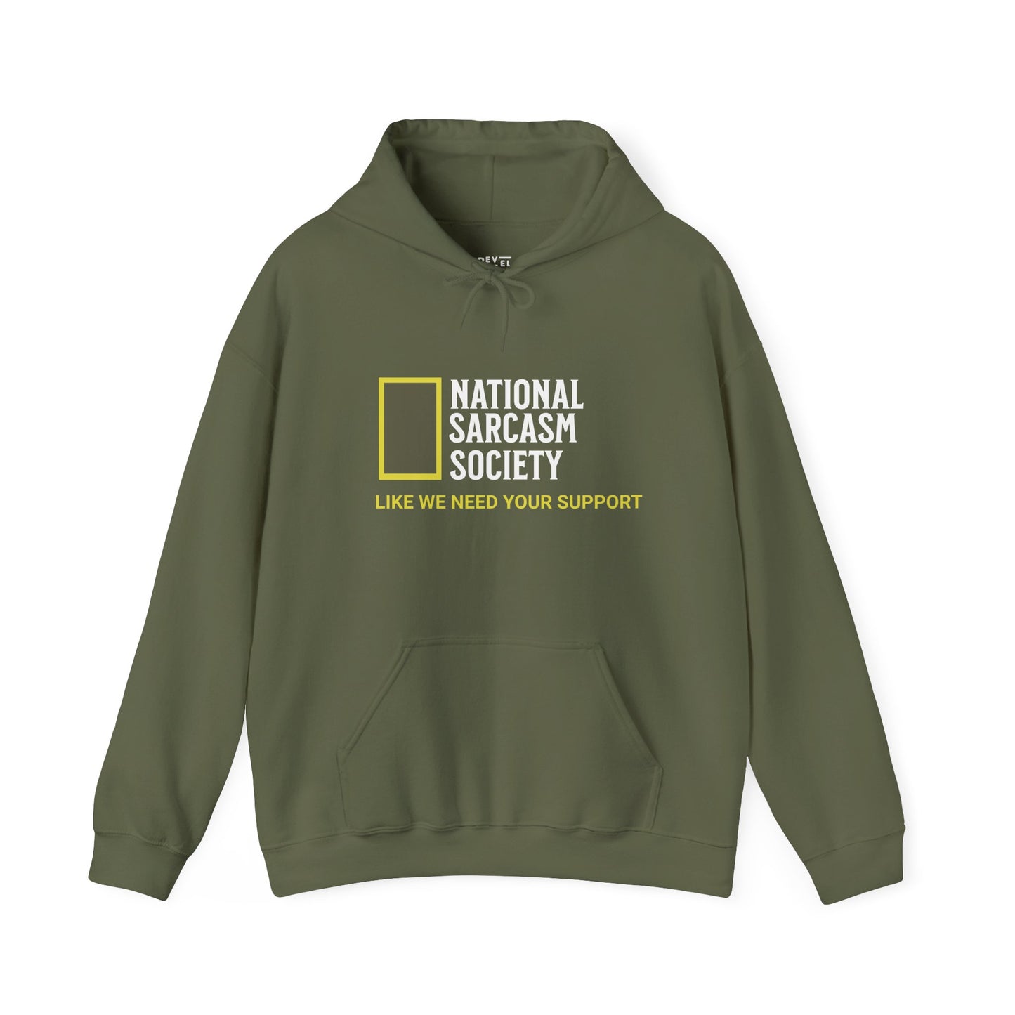 national-sarcasm-society-funny-hoodie-closeup-green