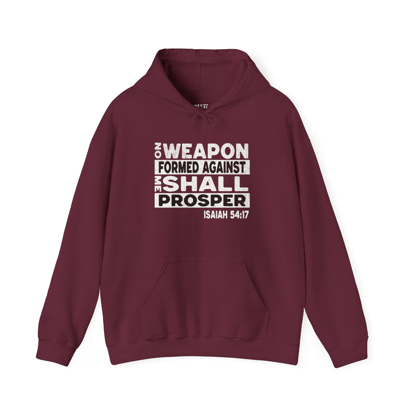 no-weapon-formed-against-me-shall-prosper-christian-hoodie-closeup-maroon