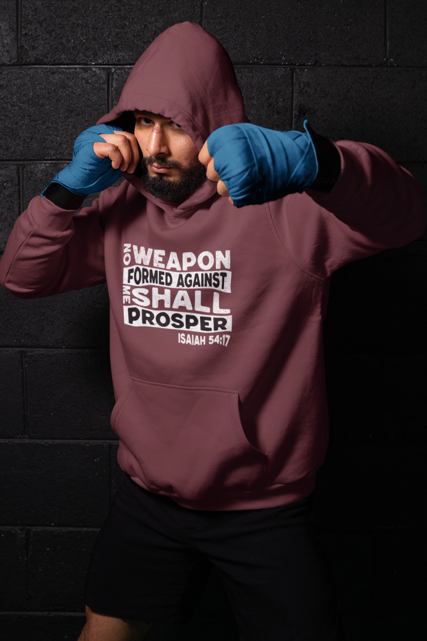 no-weapon-formed-against-me-shall-prosper-christian-hoodie-maroon