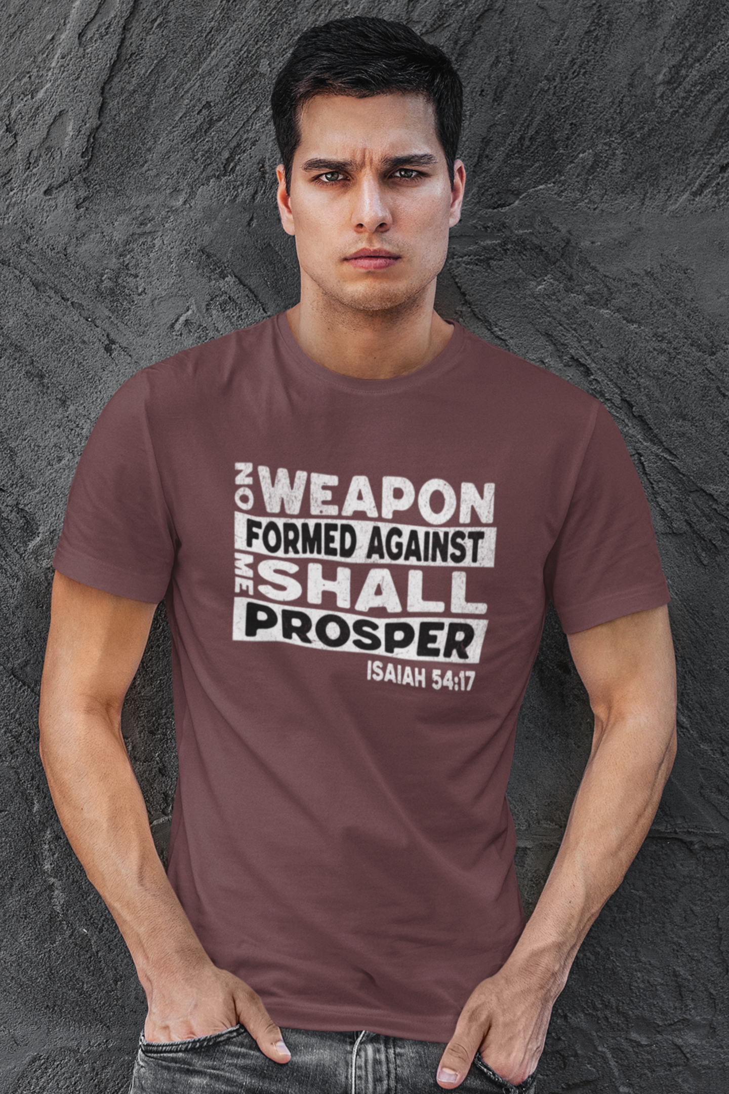 no-weapon-formed-against-me-shall-prosper-christian-tshirt-maroon