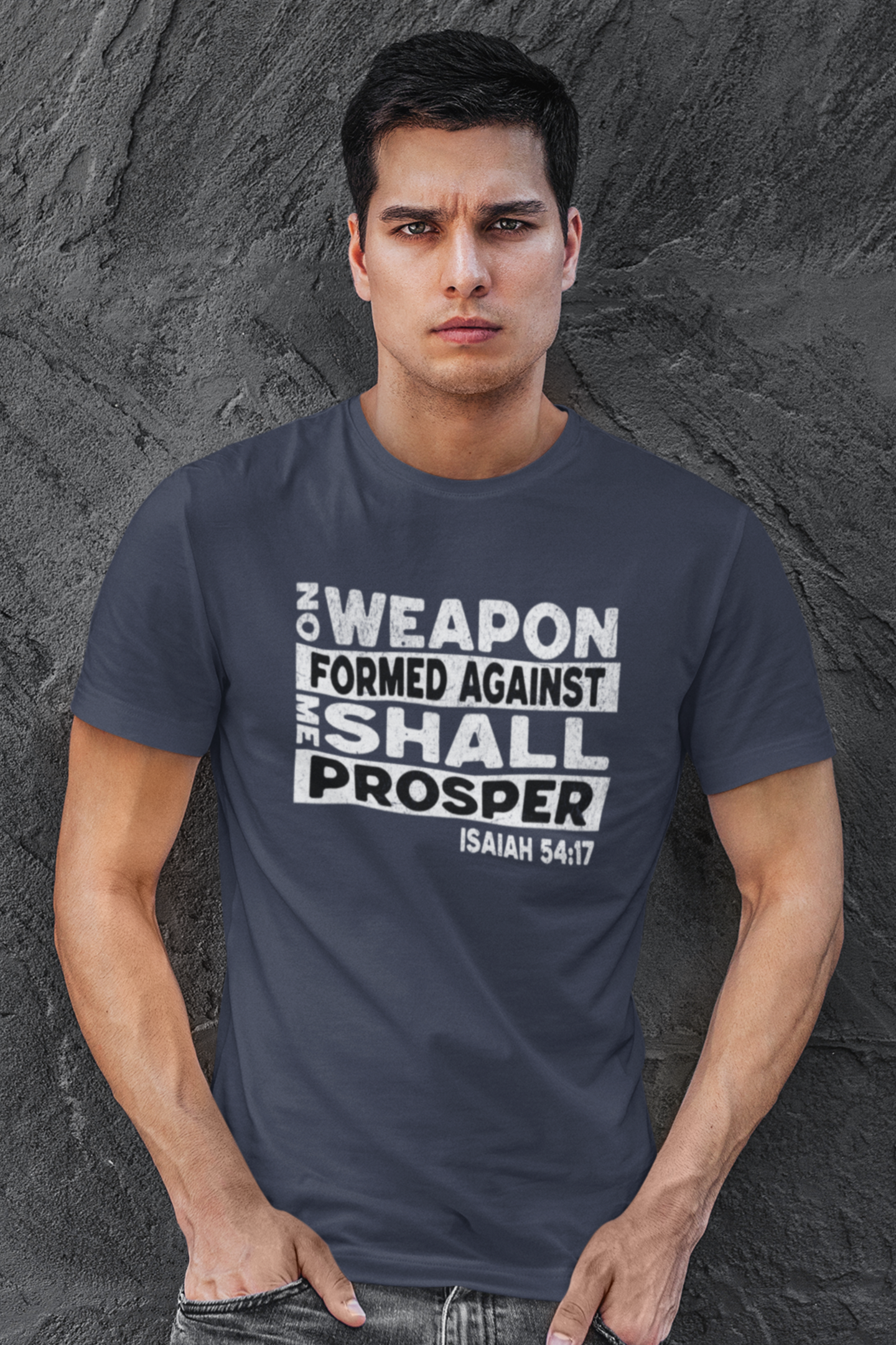 no-weapon-formed-against-me-shall-prosper-christian-tshirt-navy