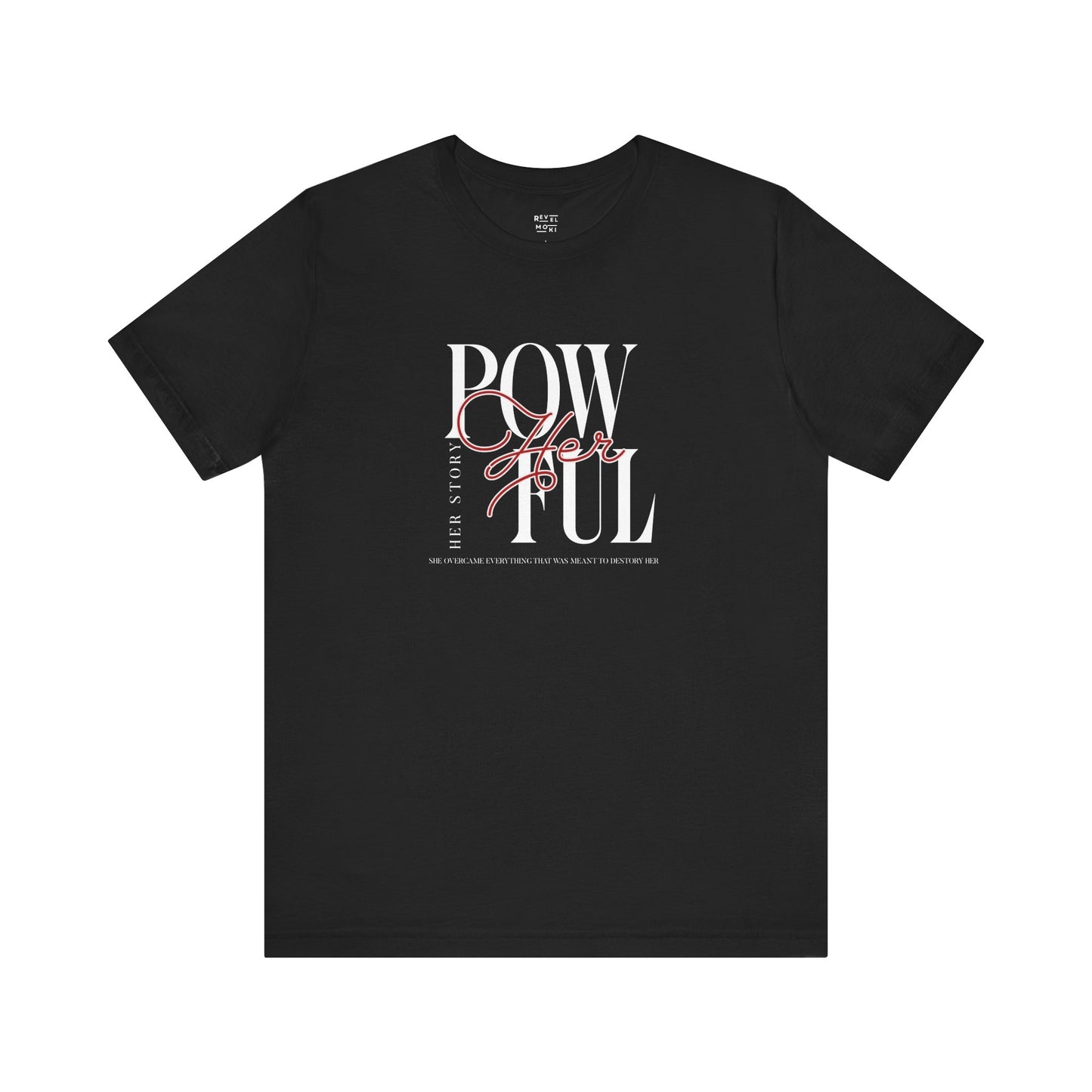 pow-her-ful-her-story-front-tee-closeup-black