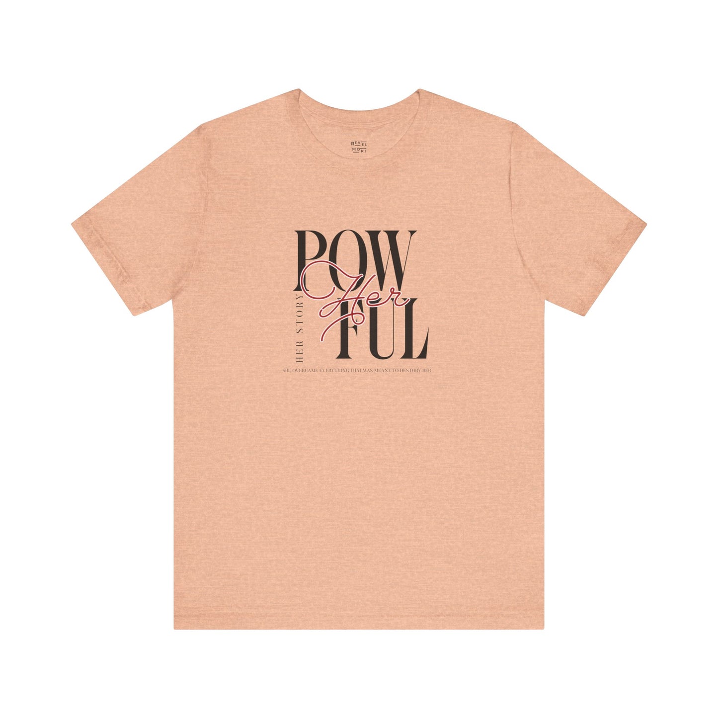 pow-her-ful-her-story-front-tee-closeup-peach