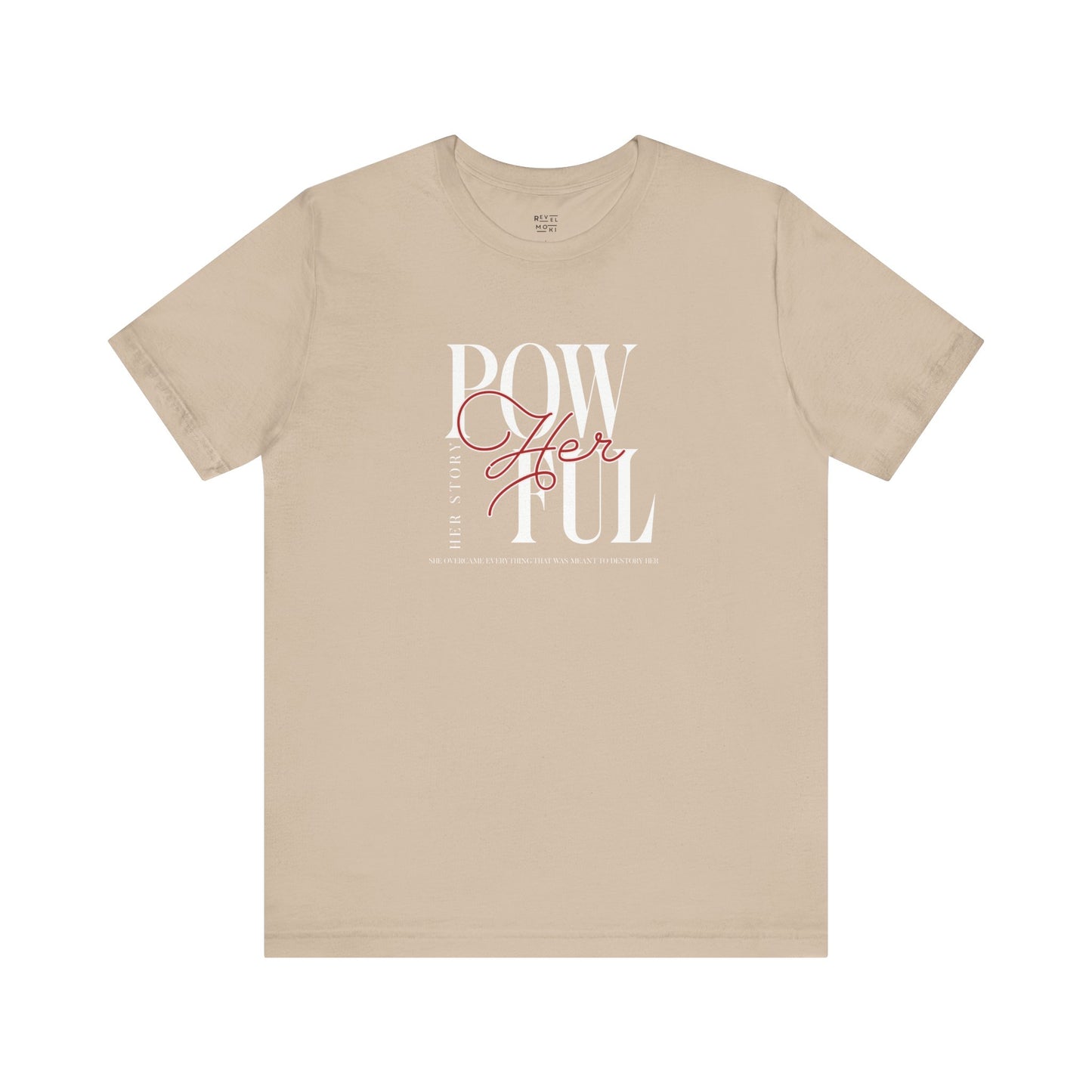 pow-her-ful-her-story-front-tee-closeup-tan