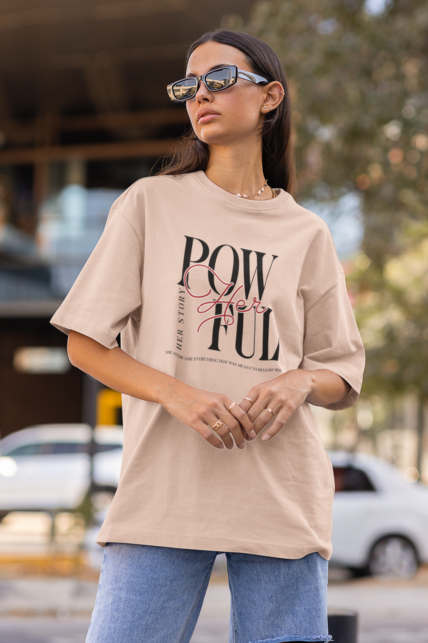 pow-her-ful-her-story-front-tee-peach