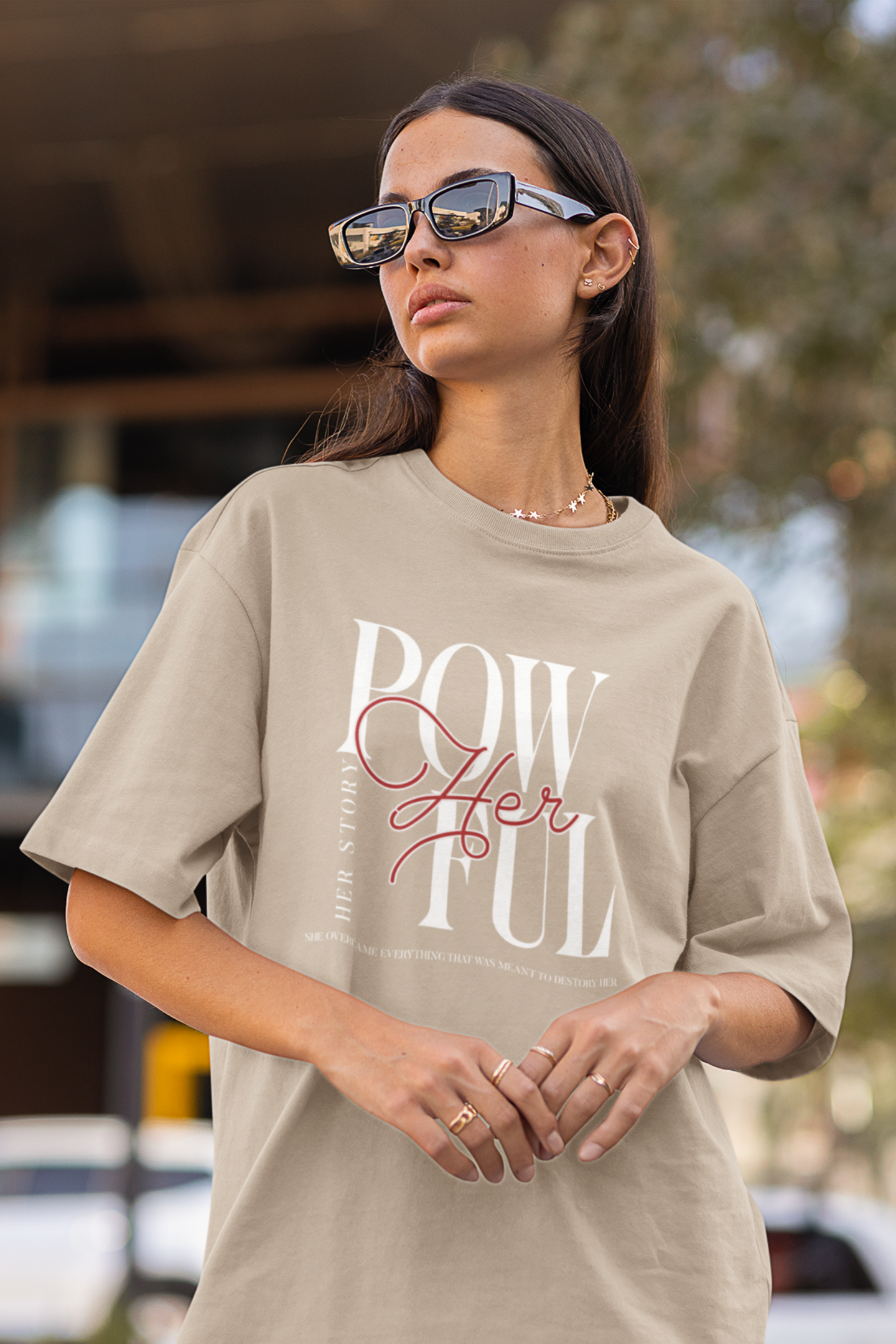 pow-her-ful-her-story-front-tee-tan