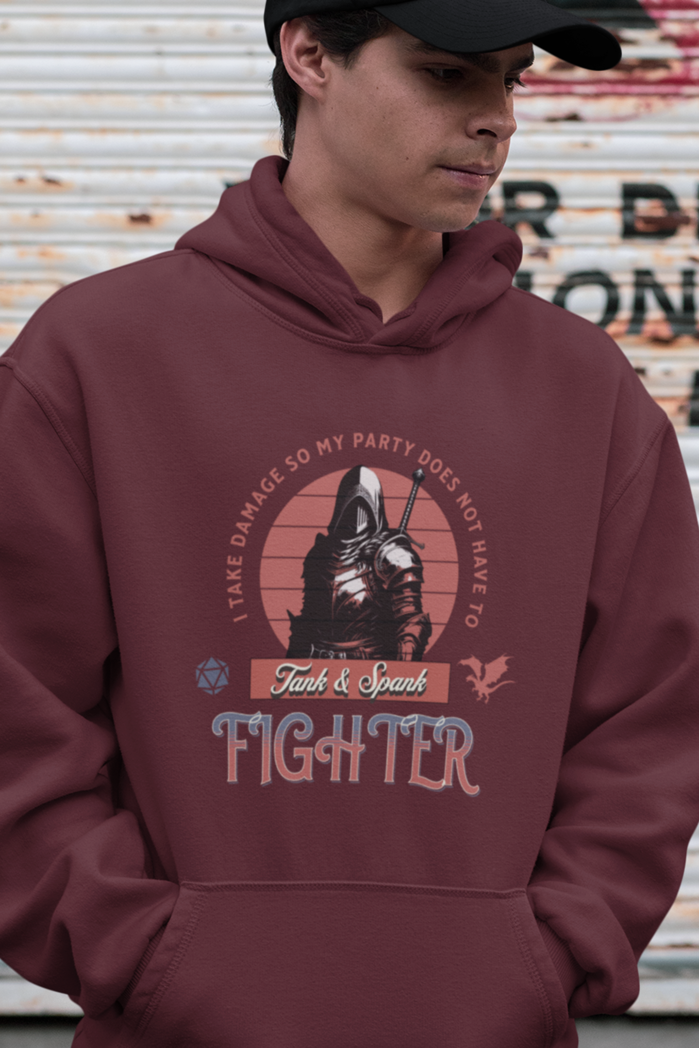 rpg-fighter-class-gaming-hoodie-maroon