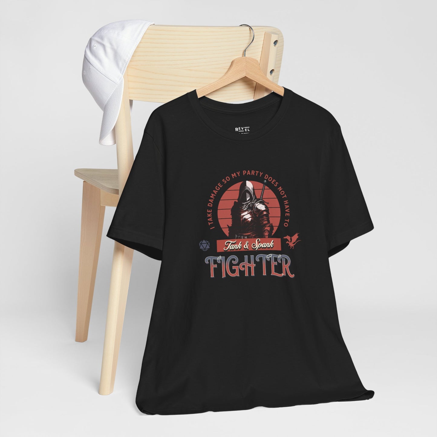 rpg-fighter-class-gaming-tshirt-closeup-black