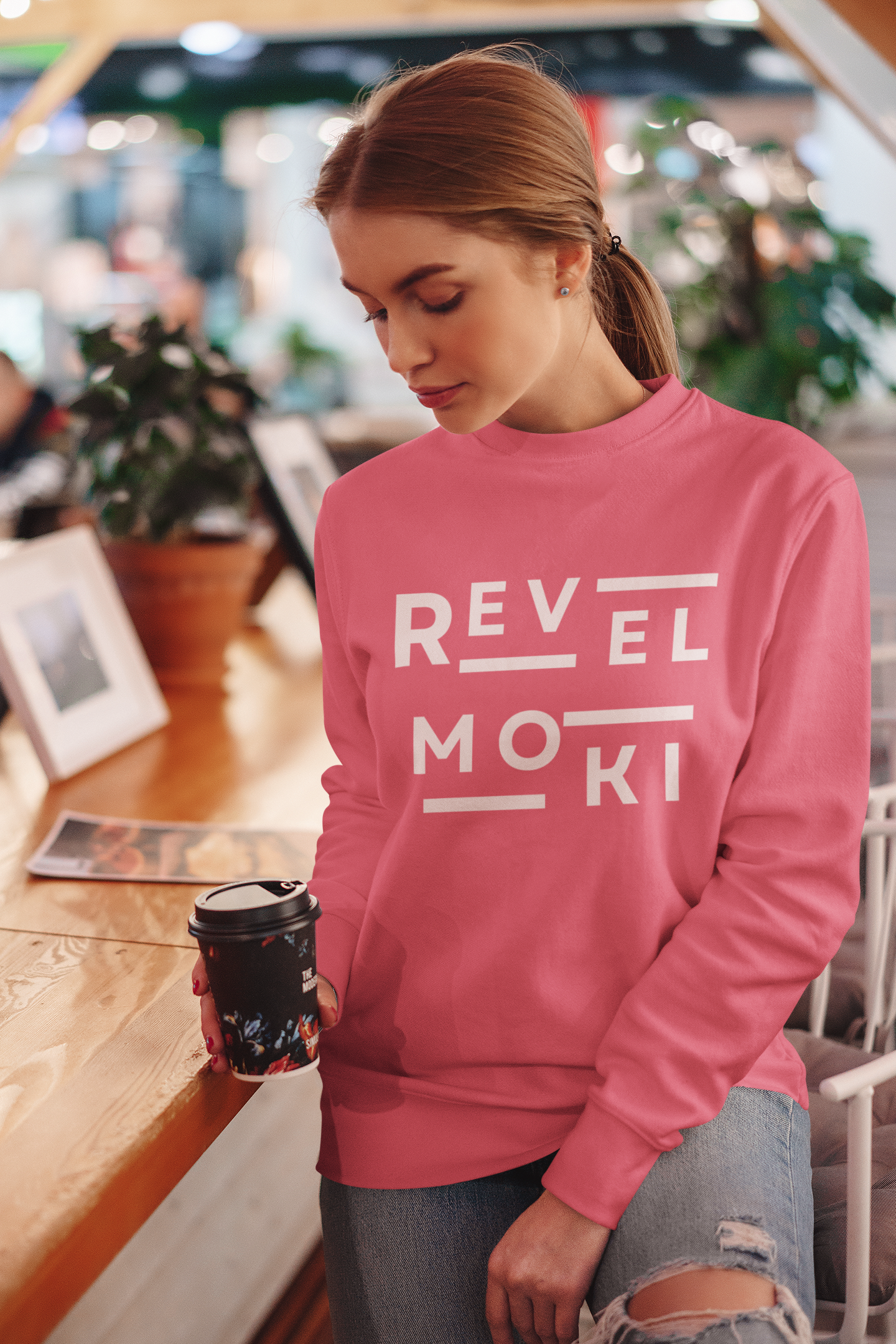 SAFETY-PINK-BOUNDLESS-SWEATSHIRT