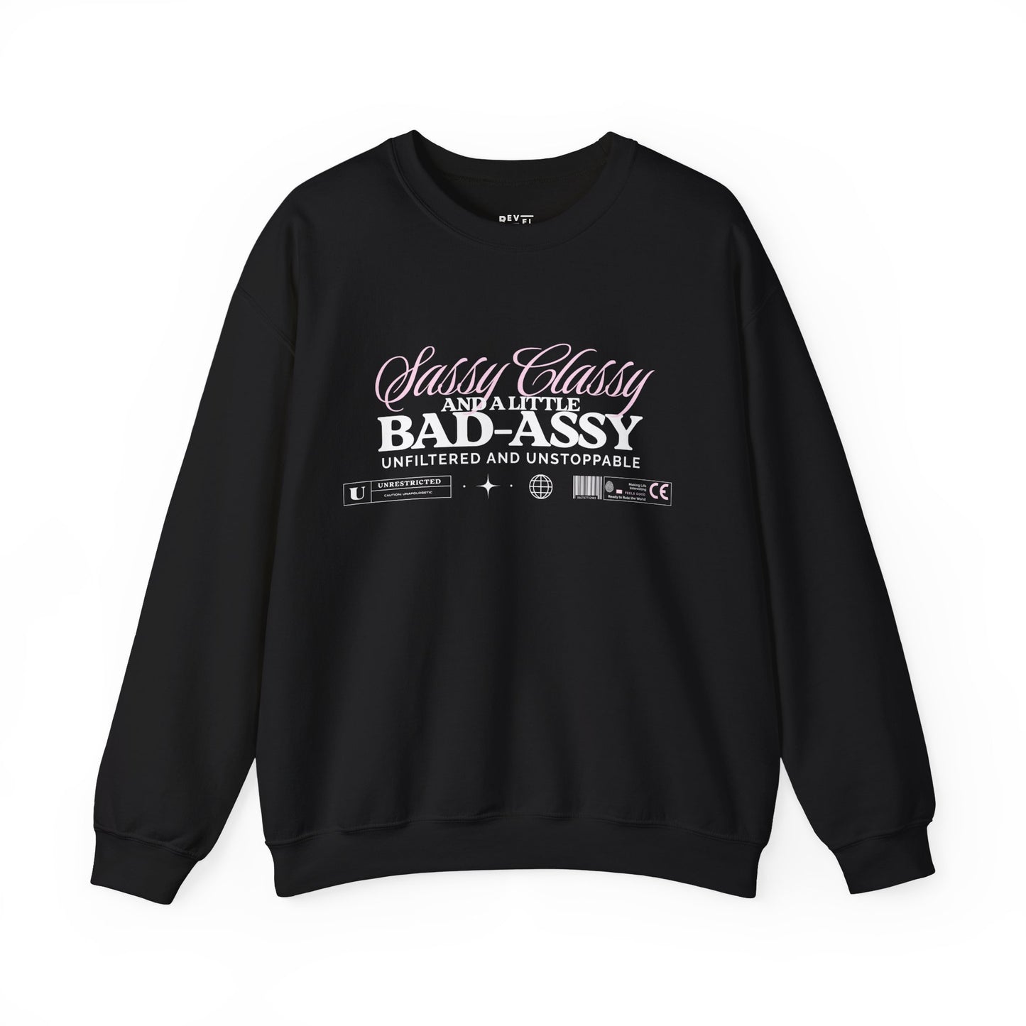 sassy-classy-badassy-sweatshirt-closeup-black