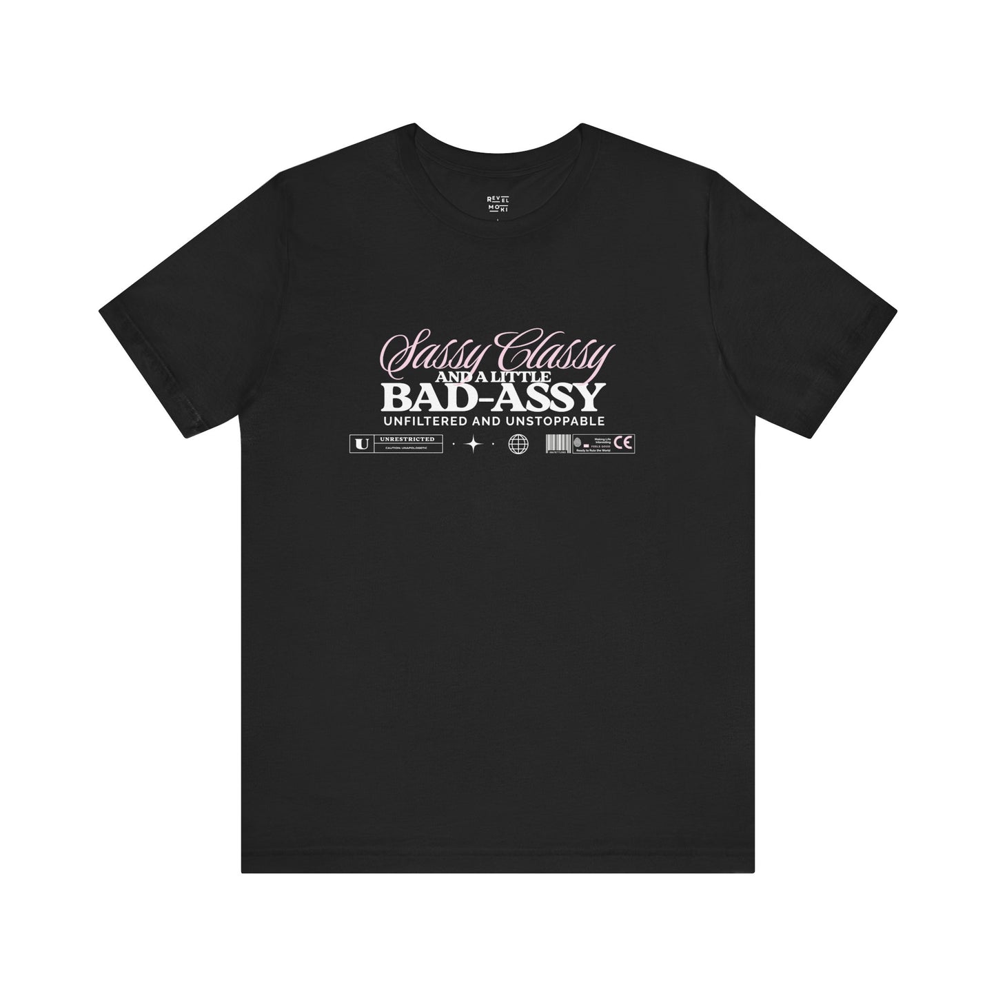 sassy-classy-badassy-tshirt-closeup-black