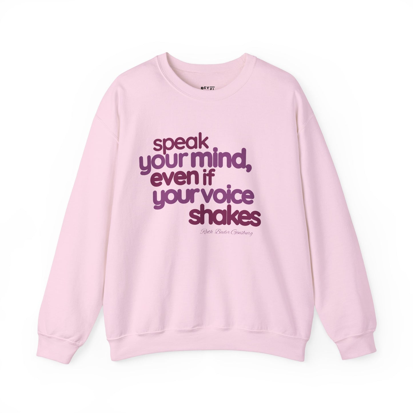 short-haired-woman-pulling-down-her-sweatshirt-wearing-women-empoowerment-shirt-closeup-pink