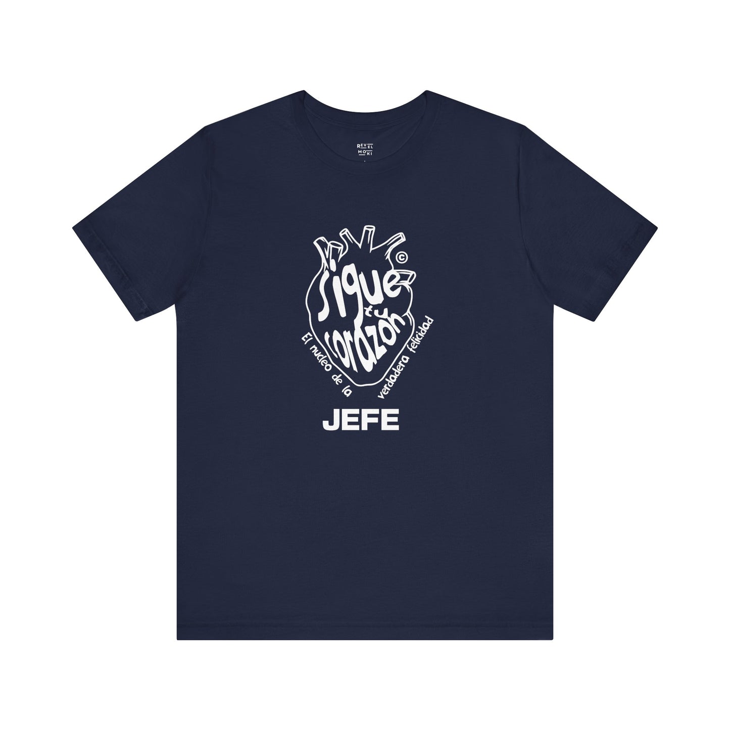 sigue-corazon-latino-mens-tshirt-closeup-navy