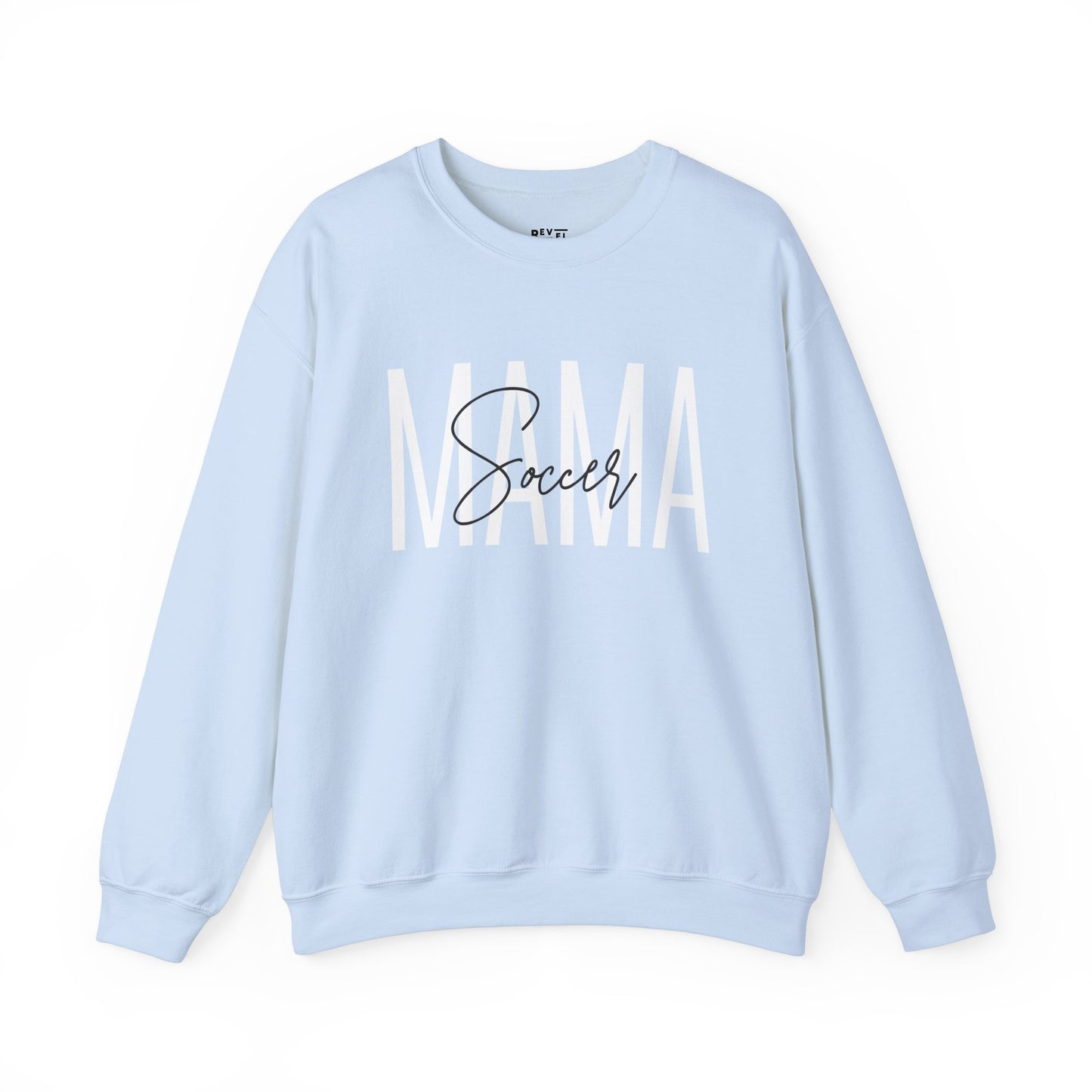 soccer-mama-woman-sweatshirt-closeup-blue