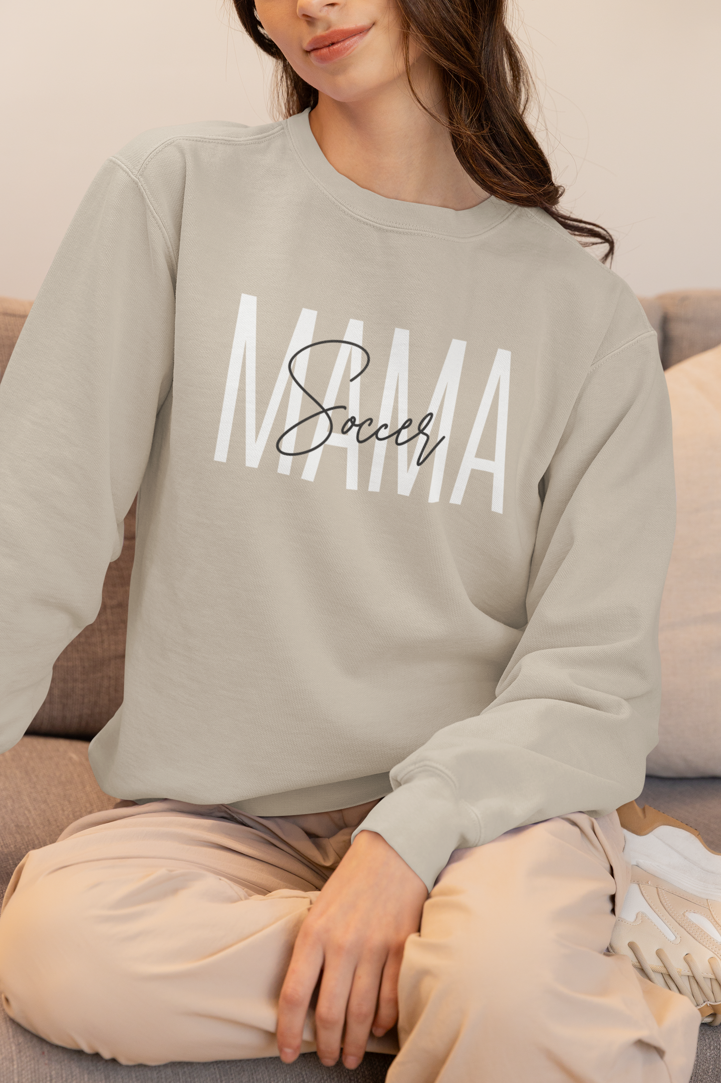 soccer-mama-woman-sweatshirt-sand