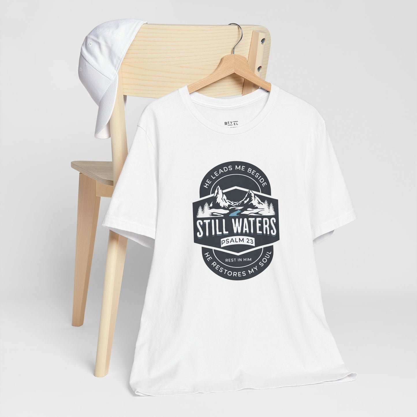 still-waters-psalm23-christian-tshirt-closeup-white