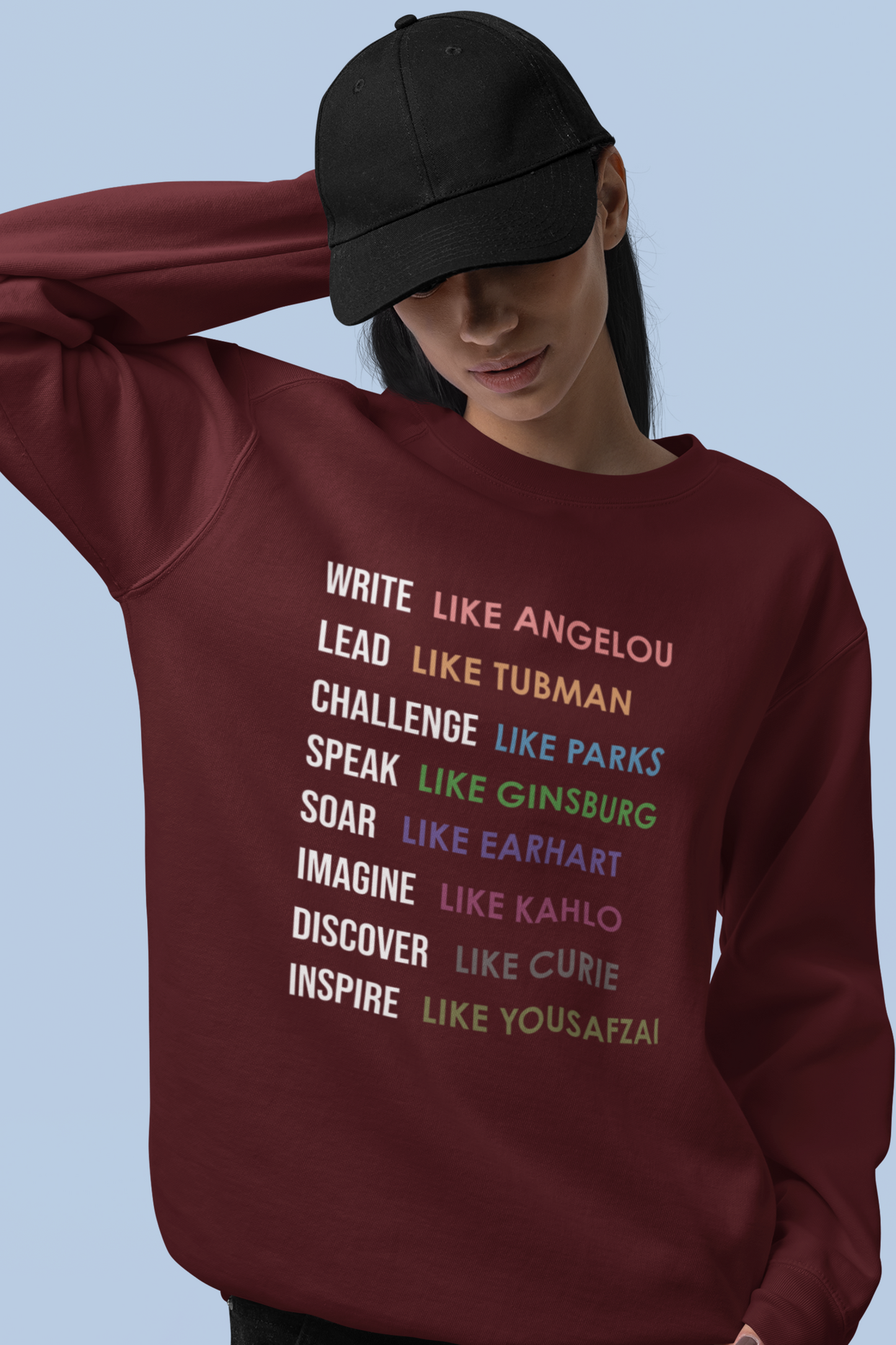 strong-women-in-our-history-list-sweatshirt-maroon