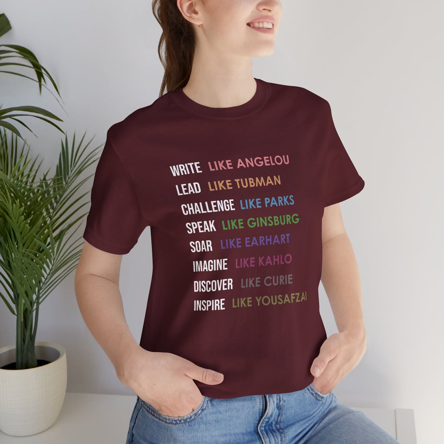 strong-women-woman-tee-closeup-maroon