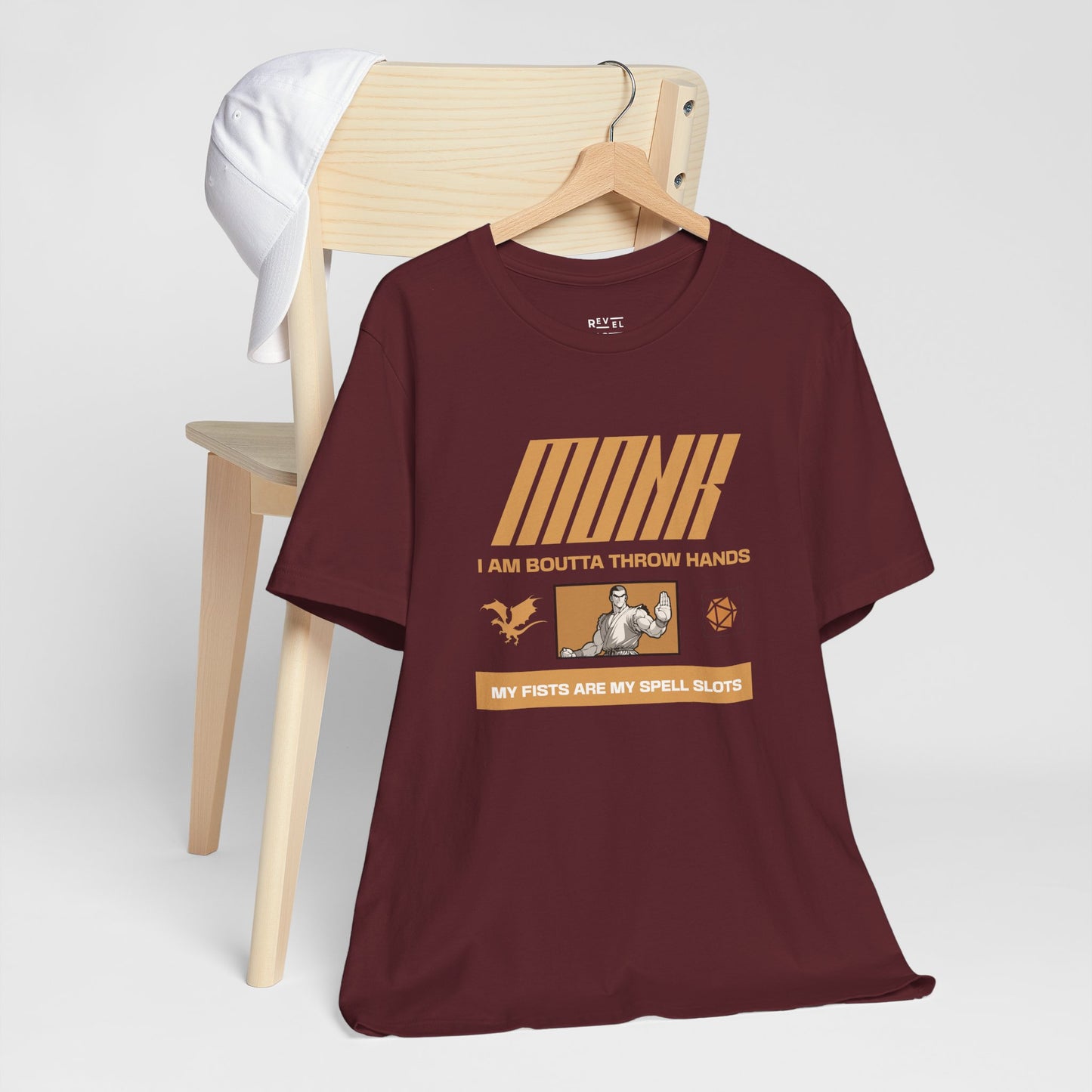 tabletop-roleplaying-game-monk-class-tshirt-closeup-maroon